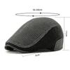 Warm Cap for Middle-Aged and Elderly Men's Winter Ear Protection Beret Peaked Cap