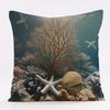 Marine Creature Patterns Throw Pillow Cover with Short Plush Print for Living Room Sofa Decoration Cushion Cover Pillow Covers