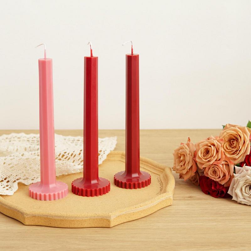 Taper Candle Sturdy And Reusable Candle Mould Supplies For Wax Melts Creative Candlestick Mold For Handicrafts Wax Candle Home