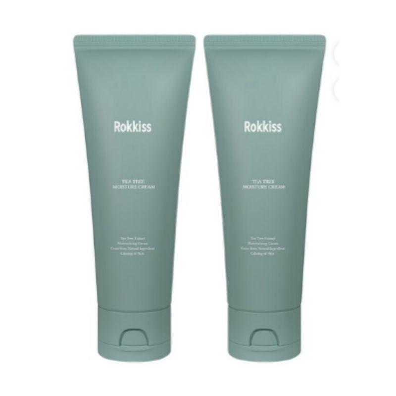 ROKKISS Tea Tree Moisturizing Cream 100ml x 2 – Hydrating & Soothing Face Cream for Oily & Sensitive Skin | Korean Skincare