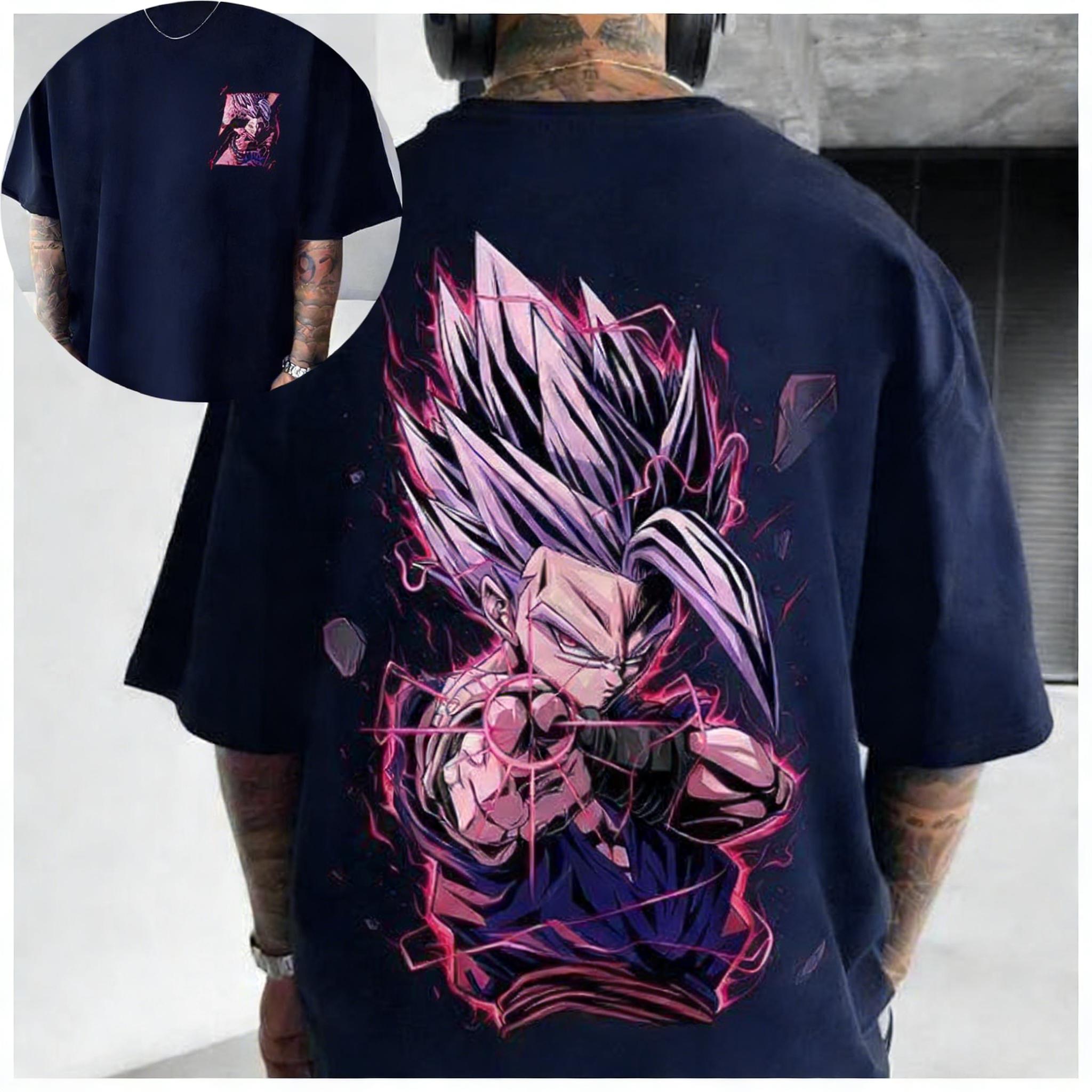 

New Dragon Ball Super Large Dragon Ball Magic Person Printed Symbol Classic Direct Spray Printed Tshirt for Men 3XL