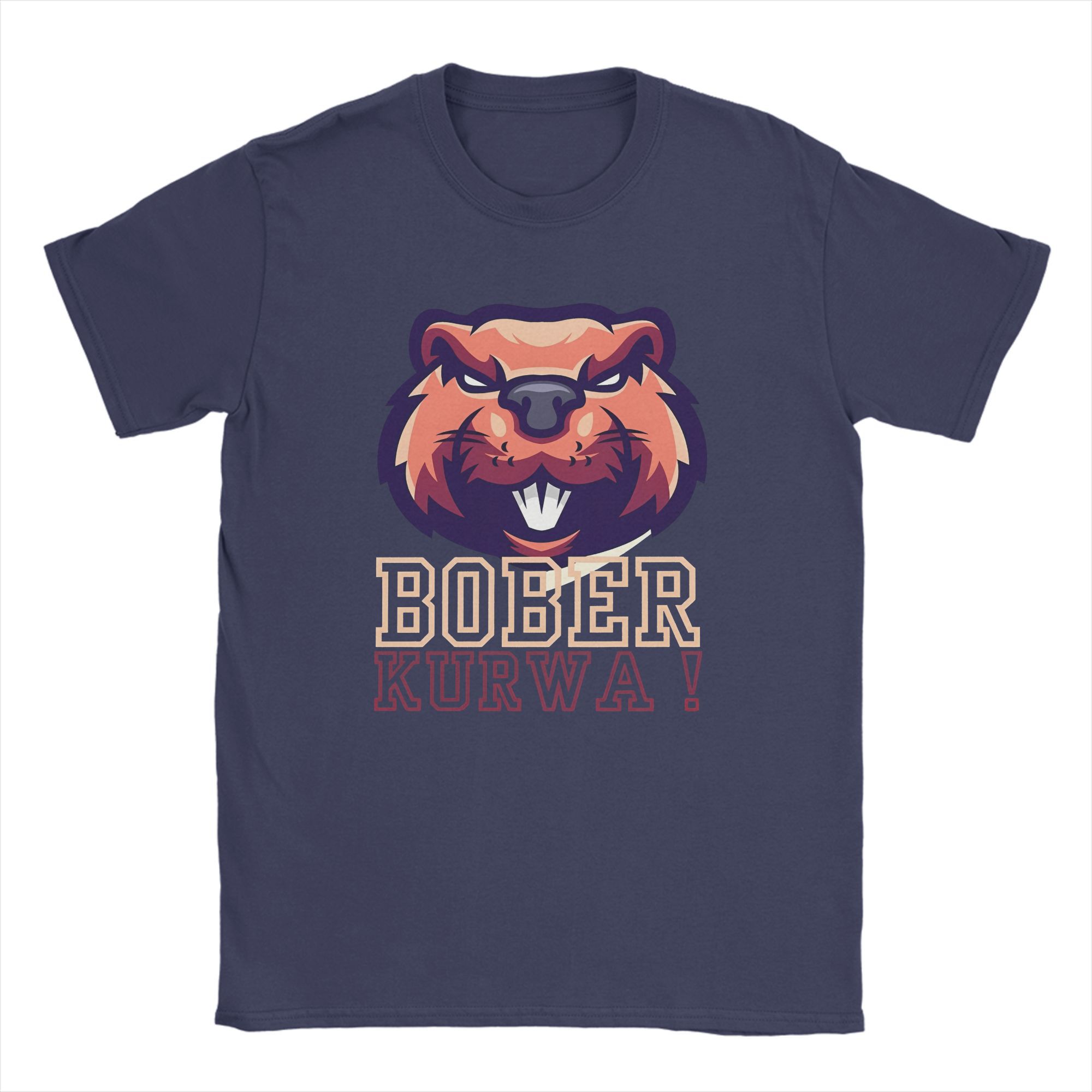 

Synthwave Polish Beaver Meme Bobr Bober Kurwa T Shirts Men Pure Cotton T-Shirt Crew Neck Tees Short Sleeve Clothing Plus Size 4XL