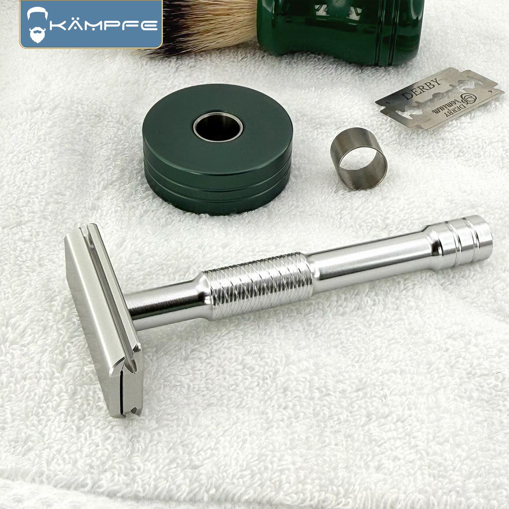 KAMPFE CNC Carving Closed Comb Double-Sided Aluminum Manual Safety Razor Classic Shaver Mild Scratcher for Men And Women Gift