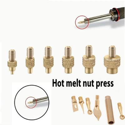 Gold 7/9/10Pcs Heat Insert Nut Iron Tip M2 M3 M4 M5 M6 M8 Brass Thread Embedded Kit Tool For Plastic 3D Printer Soldering Iron