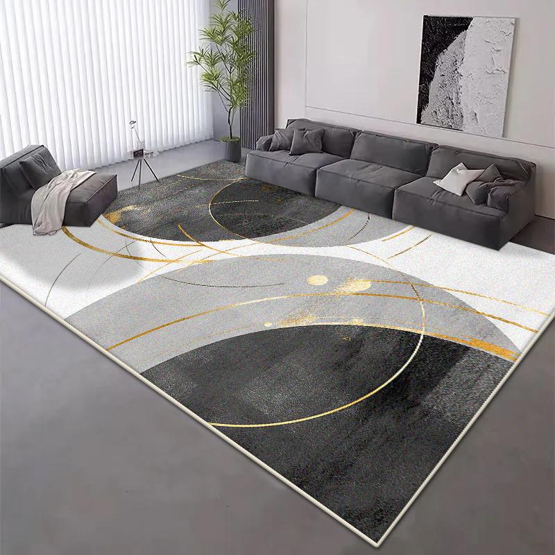 Tappeto Geometrico Moderno per Soggiorno Decorazione Casa Nordica Tappeto a Pelo Corto Antiscivolo 200x300 Cm Camera da Letto Tappetino Pieghevole per Divano