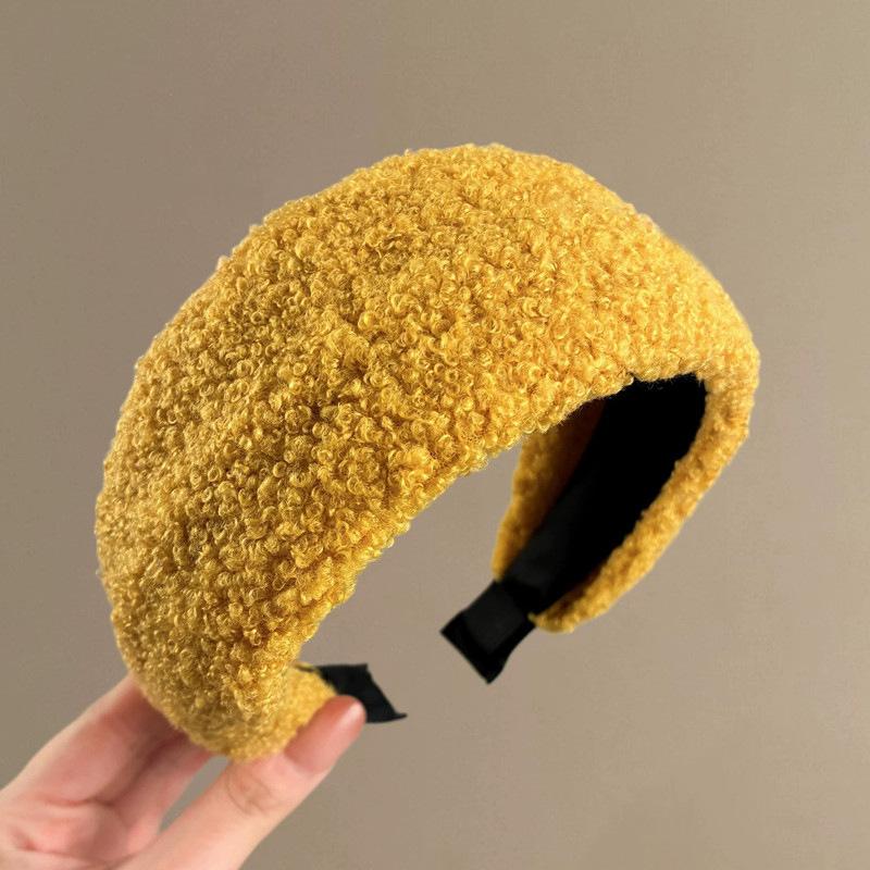 Red headband for women, wide-brimmed, hair-pressing, face-washing headband, high-end, stylish, fashionable headwear, hairpin headband