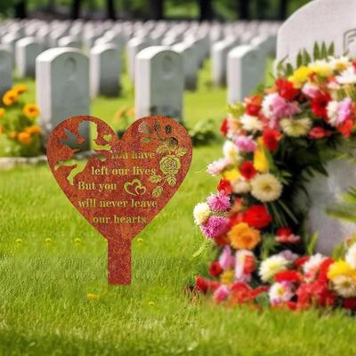 Garden Memorial Remembrance Plaque Grave Marker Metal Cemetery Stake