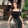 Women's Off-Shoulder Knit T-Shirt