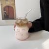 Transparent Glass Cup Exquisite Heat-resistant Tumbler Tea Juice Milk Coffee Mug Water Glasses Stripe Mug Drinkware 530ml