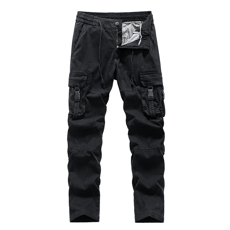 

Summer New Overalls Men s Casual Pants Men s Straight High-end Men s Pants Trendy Men s Pants 28 чёрный