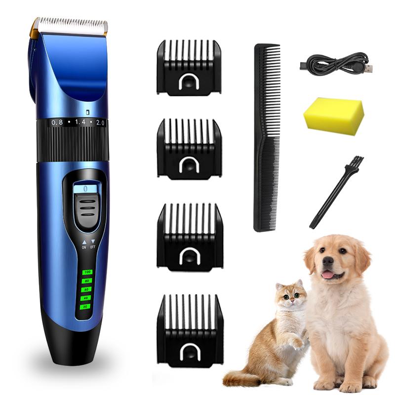 

Professional Pet Hair Clipper Rechargeable Dog Cat Trimmer Battery Display Grooming Haircut Low Noice Razor Dog Hair Clipper XS（old）