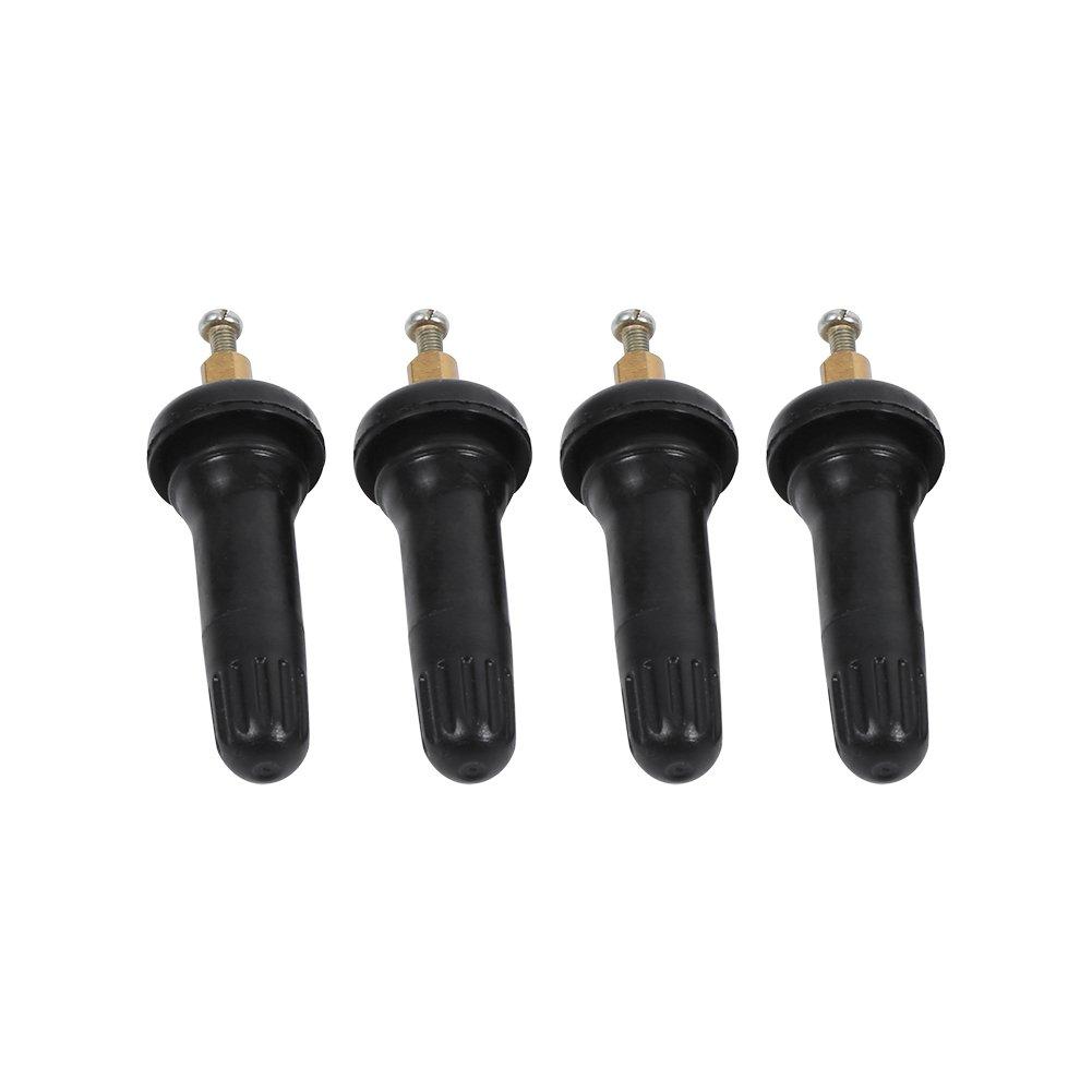 Jeep Air Pressure Sensor Valves - Qiilu TPMS Tire Pressure Monitoring System Explosion-proof Snap Tire Valve Stems 4pcs Set