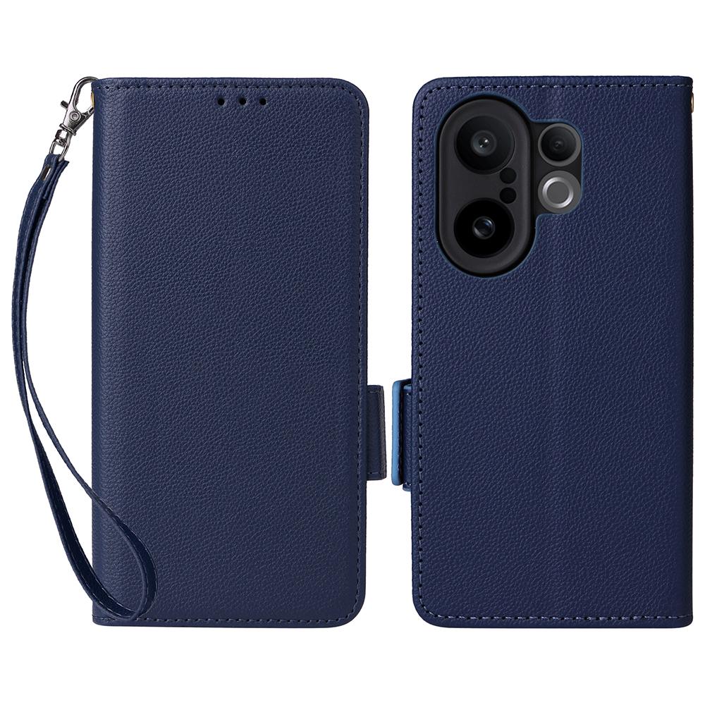For Vivo X200 FE 5G/S30 Pro Mini 5G Case with Wrist Strap Litchi Texture PU Leather Wallet Phone Cover