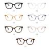 0 -0.5 -0.75 To -6.0 Anti Blue Rays Aspherical Lens Leopard Frame Oval Minus Diopter Glasses Unisex TR90 Prescription Spectacles
