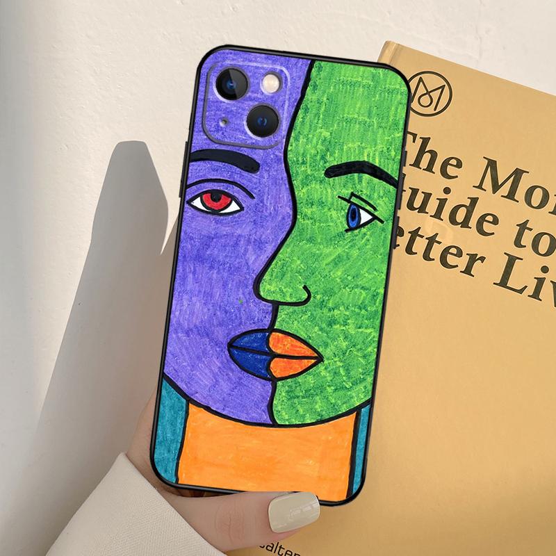 Painting Picasso Abstract Art Phone Case For iPhone 17 16 15 14 13 11 12 Pro Max mini XR 16e 15 16 Plus 17 Air Full Cover