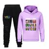 5405 Fashion Casual Kids Boys Girls Dandy World Printed Long Sleeves Hoodies Trousers Clothes Set