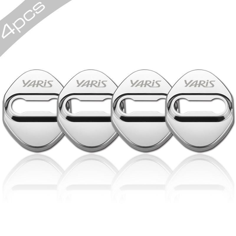 

4pcs/set Car Door Lock Decoration Stainless Steel Cover auto fit for Corolla Toyota Yaris Car Styling Accessories