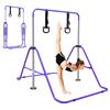 Sbarra da Ginnastica per Bambini, Altezza Regolabile da 88,9-129,54 Cm, Comoda per la Conservazione, Antiscivolo, Adatta per Allenamento a Casa/All'aperto per Principianti E