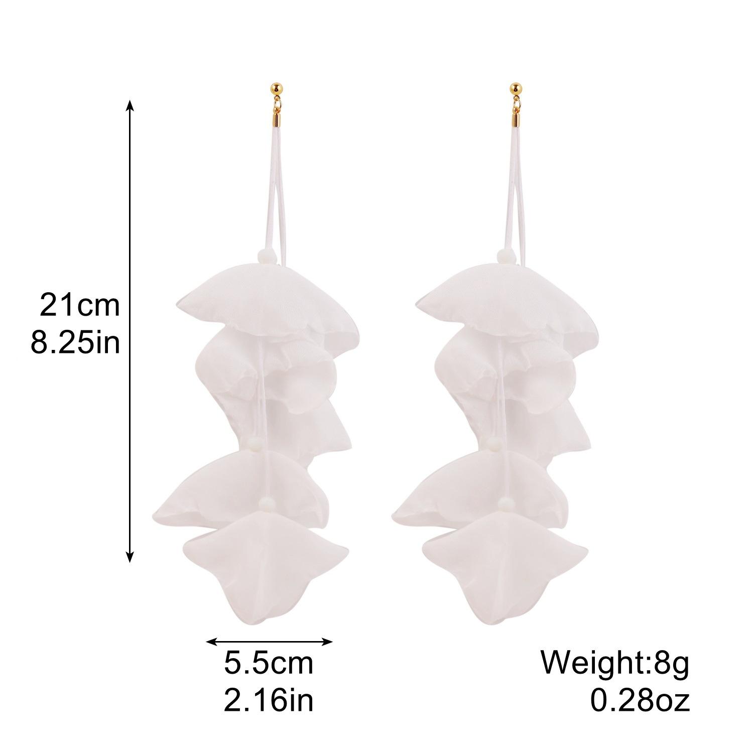 

Преувеличенные серьги-кисточки с цветами, серьги для личности, темпераментные длинные тканевые серьги, серьги с красными цветами, модные серьги 2026, повседневные украшения