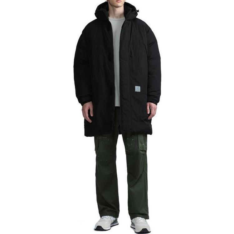 Carhartt WIP Logo Print Long Sleeve Zip Cotton Jacket Men Jackets Black CHXOCA212003H-BKX