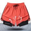 Pantalones Deportivos Cortos de Verano Antideslumbrantes de Doble Capa para Hombres y Mujeres para Correr al Aire Libre, Fitness