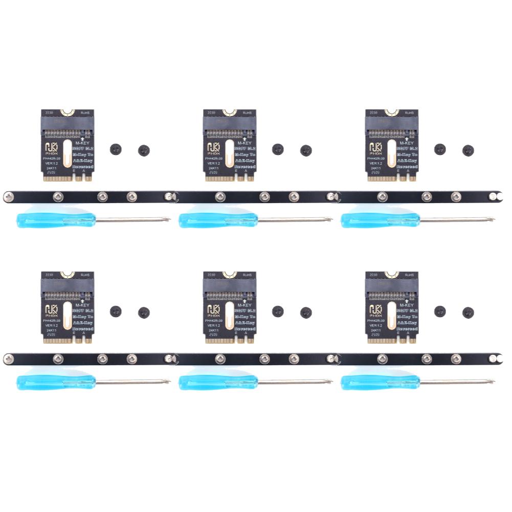 NGFF A+E-Key Male To NVME M-key Female Extension A/E Key To M Key PCIE 4.0 Riser Card for 2230 2242 2260 2280 NVME SSD