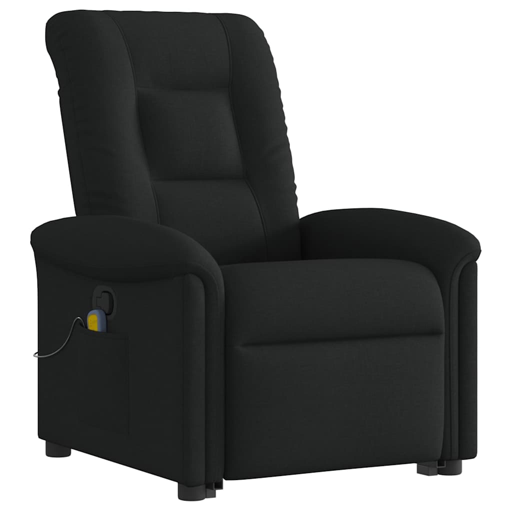Recliner Chair with Lift Assist Black Fabric