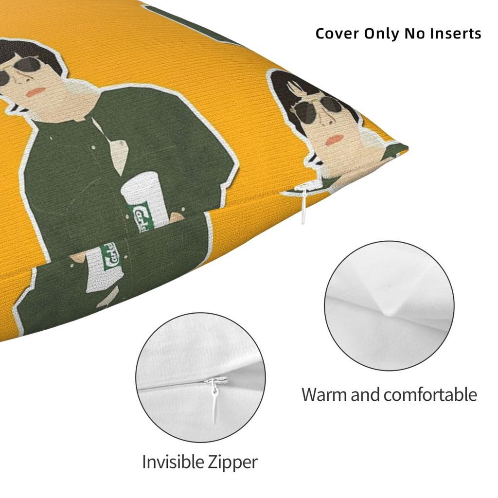 Liam Gallagher Singer Pillowcase Polyester Linen Velvet Creative Zip Decorative Throw Pillow Case Home Cushion Cover 45X45