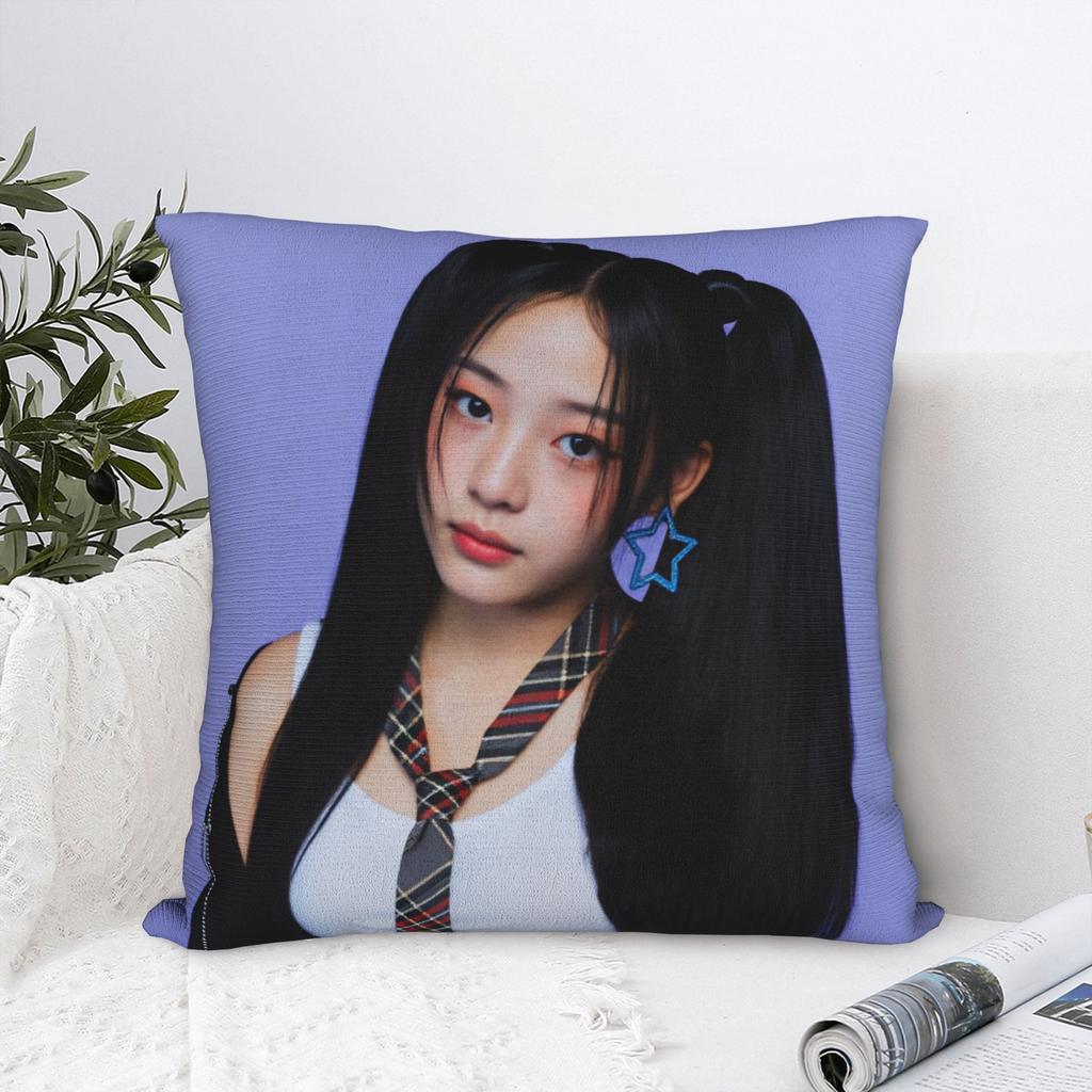 Kpop Girl Minji Bunnies Art Pillow Case Soft Pillow Cover For Sofa Bedroom Home Decor Funny Pillowcases