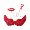 Costume Set For Women Angel Feather Headband Wand For Halloween Cosplay