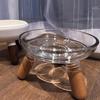 Elevated Cat Bowl in Transparent Design, Snack Dish with Stand for Neck Stress Relief