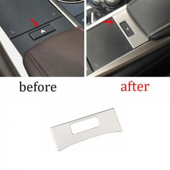 Silver Inner Console Gear Shift Mouse Cover Trim For Lexus RX350 450h 2020-2022