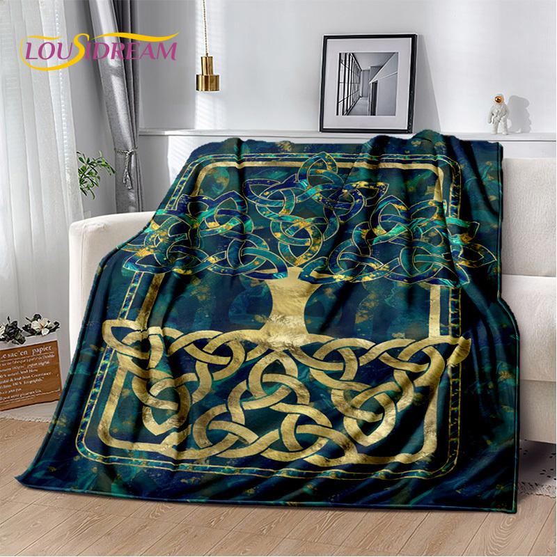 Skandináv Mitológia Yggdrasil Természet Élet Fája Takaró, Flanel Puha Dobótakaró Otthonra Hálószobába Ágyra Kanapéra Piknikre Irodába Gyerekeknek