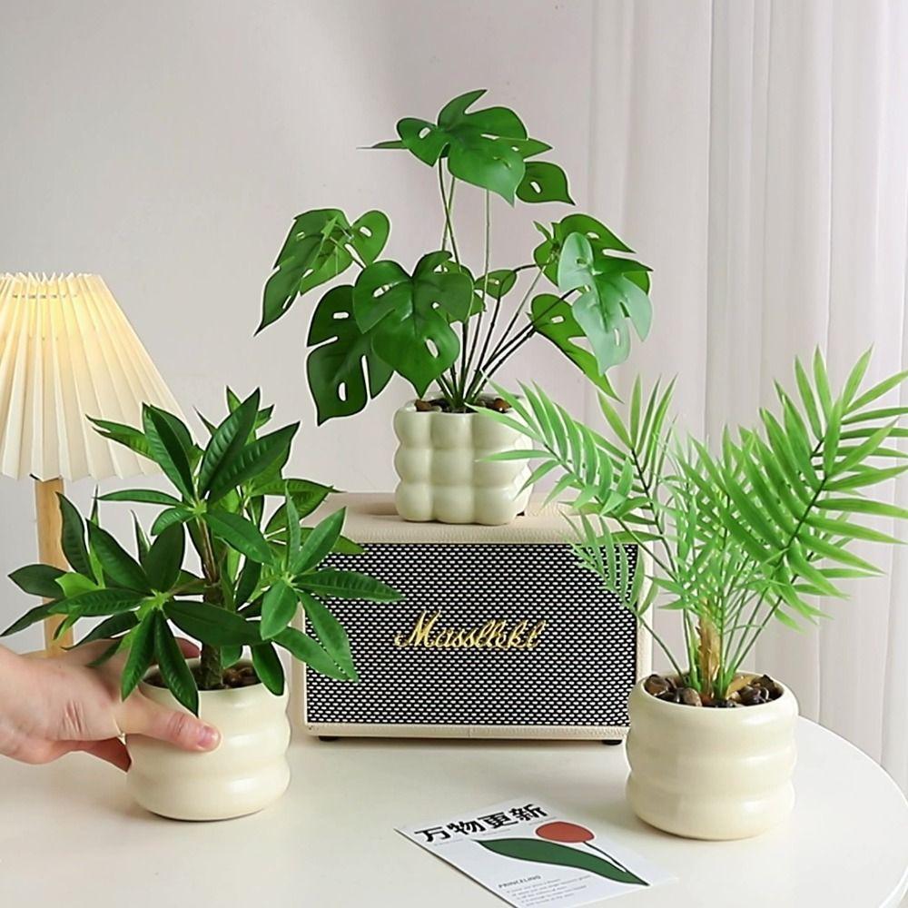 Elegant Simulation Green Plant Bonsai Evergreen Artificial Fern Leaves  Wedding Party