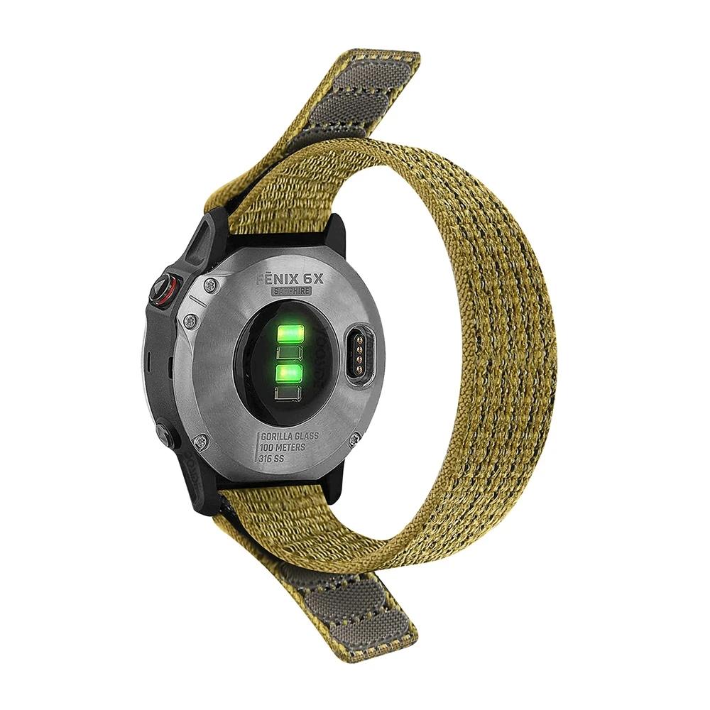22mm 26mm QuickFit Nylon Loop Strap For Garmin Tactix 7 AMOLED Delta Bravo Band For Garmin Fenix 8 7X 6 PRO 5 Braided Watchbands