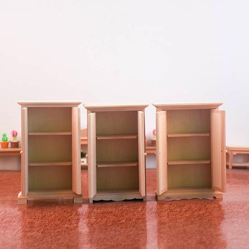 1:12 Dollhouse Miniature Wardrobe Locker Storage Vertical Cabinet Bedroom Decor