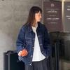 Plus Size Women's Denim Jacket - Korean Style Retro with Contrast Stitching, Loose Fit for Spring & Autumn