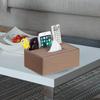 Leather Remote Control Holder and Tissue Box Cover, Square Desktop StorageSuitable for Storing Scissor, Stationery, Pen, Mobile Phone,Container for Ho