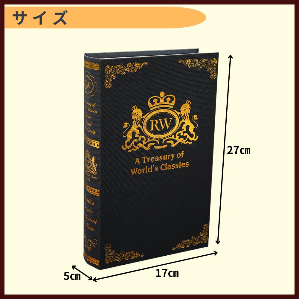 Ideamall Imitationsbücher, Attrappenbücher, Antike Westliche Bücher, Fälschungsbücher, Bücherregal-Set von 6