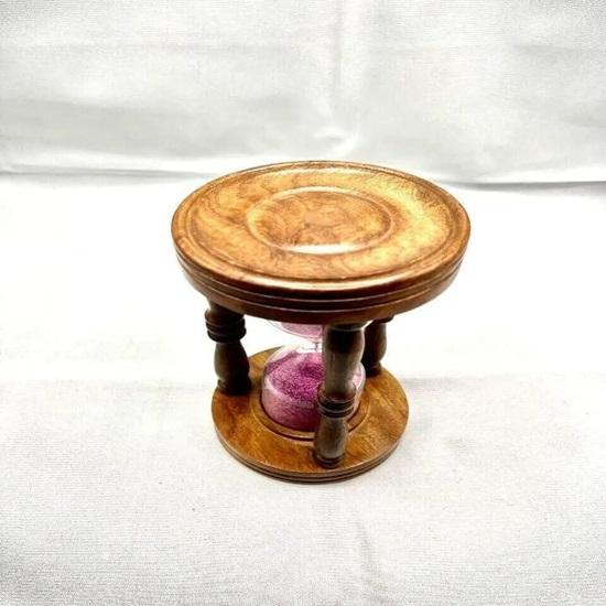 Nautical 17.78 Cm  Wooden Sand Timer 5 Minute Hourglass Home Decor Tabletop, Studyroom, Gift for Birthday, Thanksgiving Gift