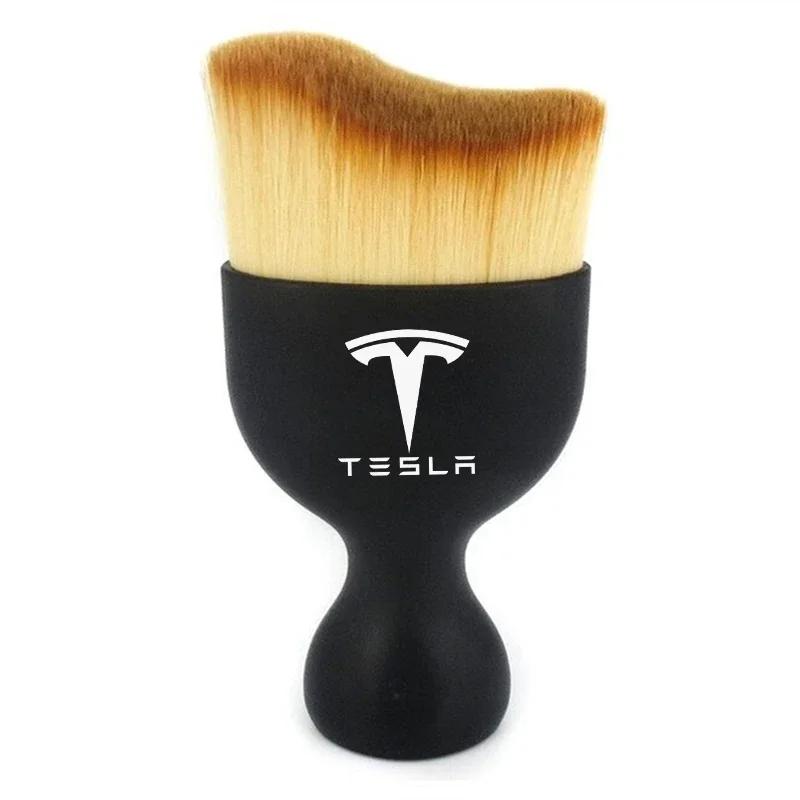 

Car Sticker 2025 New Tesla Car Interior Cleaning Tool Air Conditioner Air Outlet Cleaning Soft Brush For Tesla Model 3 Model Mod