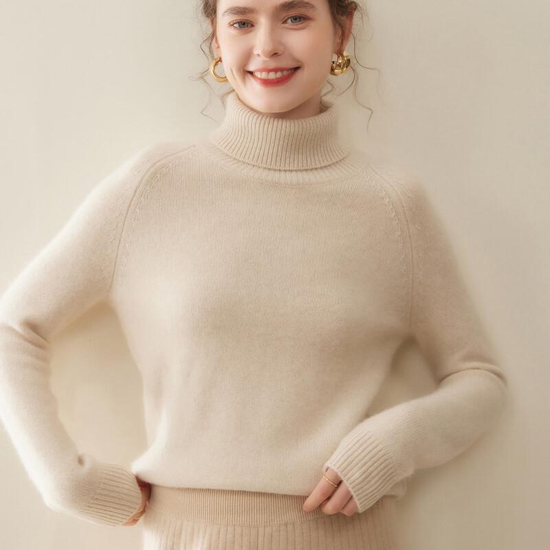 FanZhen Women's Winter Cashmere Turtleneck Sweater
