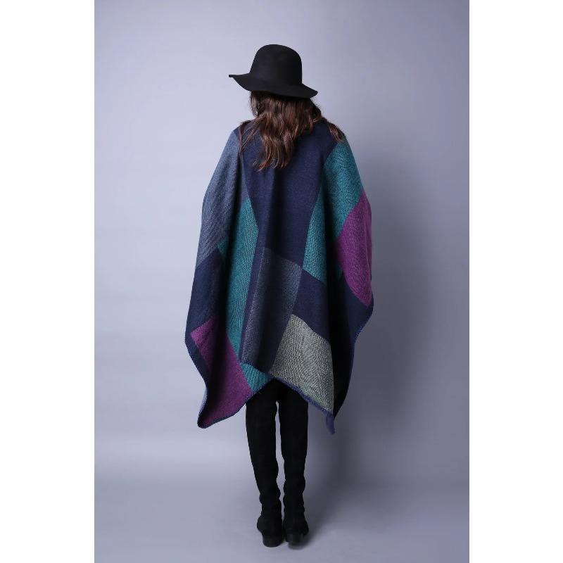 Luxury  Ponchos Coat Imitation Cashmere Scarves Women Winter Warm Shawls And Wraps Pashmina Thick Capes Blanket Femme Scarf