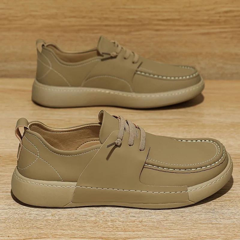 Genuine Leather Men's Casual Shoe High Quality Walking Shoes Fashion Male Original Sneakers Lightweight Handmade Driving Shoes
