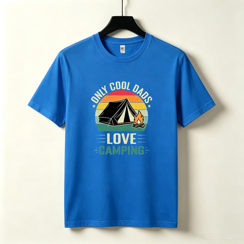 Camping TShirt Cool Dads Love Camping Retro Graphic Tee Vintage Sunset Casual Cotton Dad Gift Streetwear Harajuku Y2k Tops