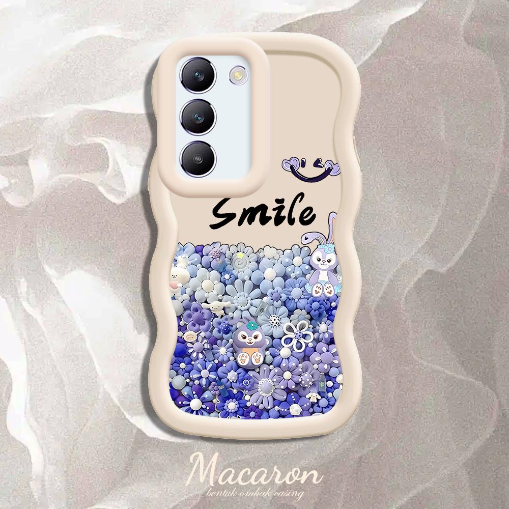 

Окрашенный узор Big Wave Edge Мягкий силиконовый материал Macaron чехол для телефона противоударный защитный резиновый чехол для OnePlus Vivo Motorola Moto Vivo Y27 5G белый