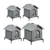 Outdoor Cat House Pet House Warm Elevated Weatherproof Oxford Cloth Insulated Protection Cat Tent for Winter Porch Backyard