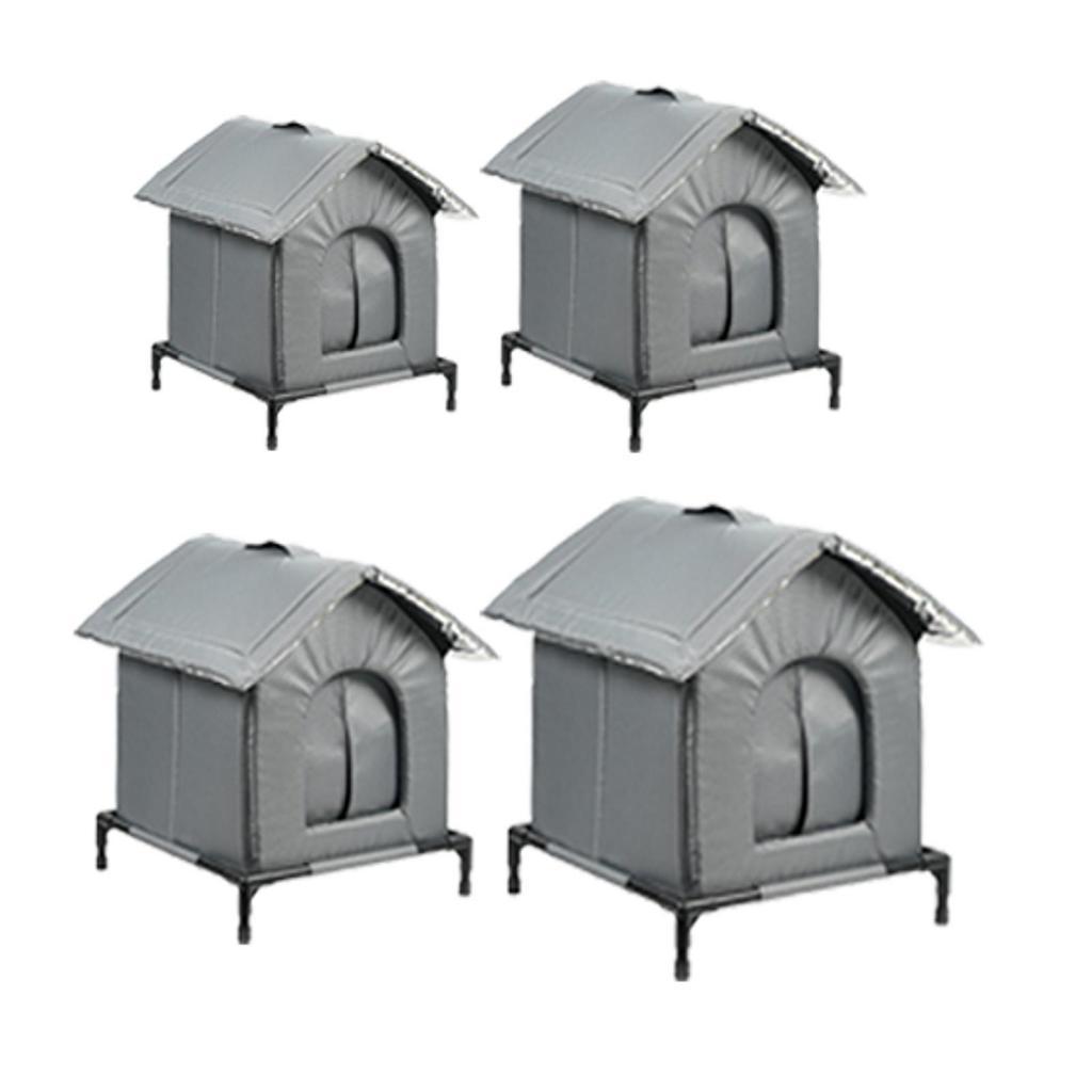 Outdoor Cat House Pet House Warm Elevated Weatherproof Oxford Cloth Insulated Protection Cat Tent for Winter Porch Backyard