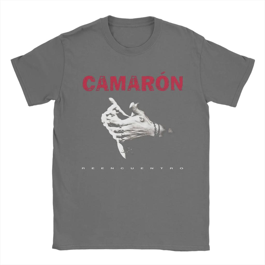 2026 Vendita Calda T-shirt da Uomo Camarons De La Isla Cantante Flamenco Maglietta in Cotone Manica Corta T-shirt Gamberi dell'Isola Collo Rotondo Merch Taglie Forti