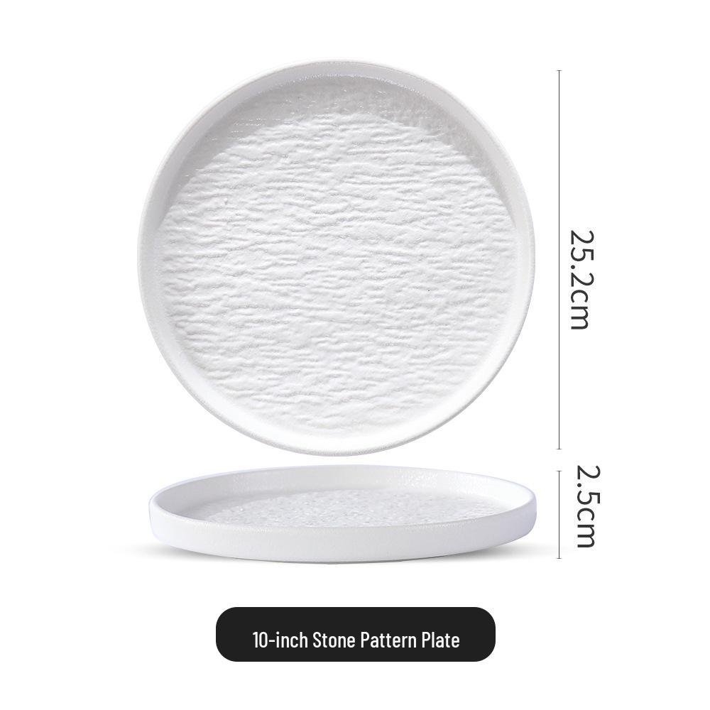 Flowing Sand Effect Ceramic Steak Plate Set